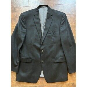 Calvin Klein Mens 100% Cashmere Black Suit Sport Coat Size 46Long